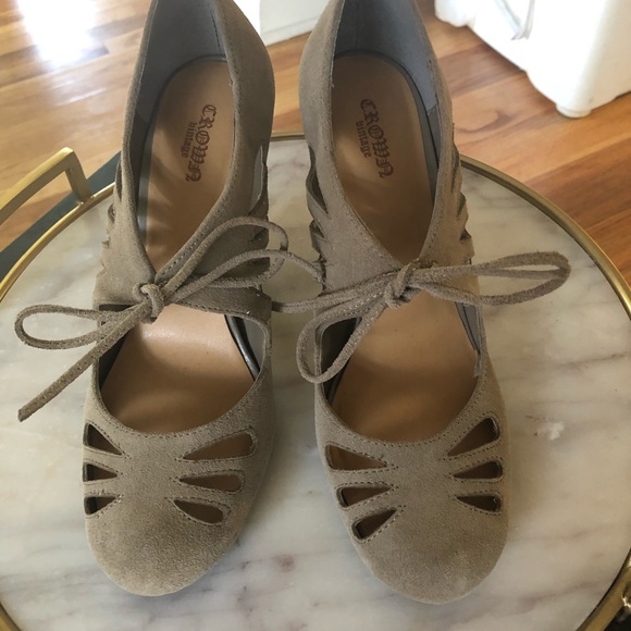 Crown Vintage Shoes - Crown Vintage Lace Up Heels NWOT